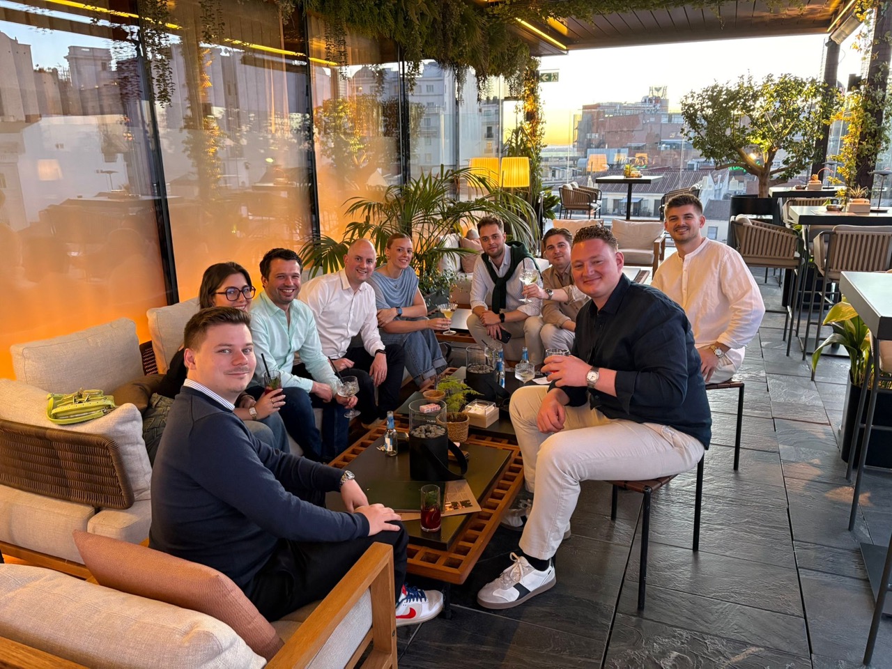 Teamtrip naar Madrid groot